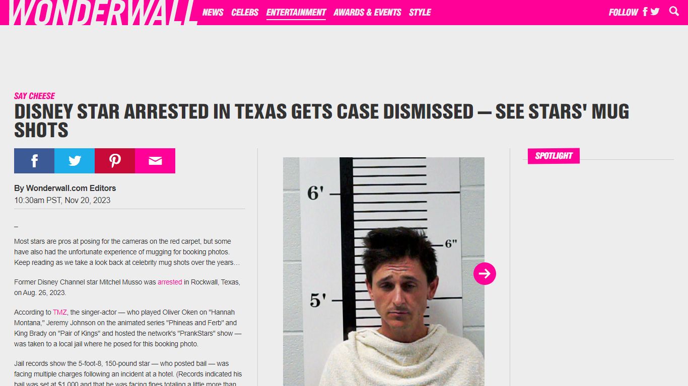 Celebrity mug shots -Disney star arrested in Texas gets case dismissed ...